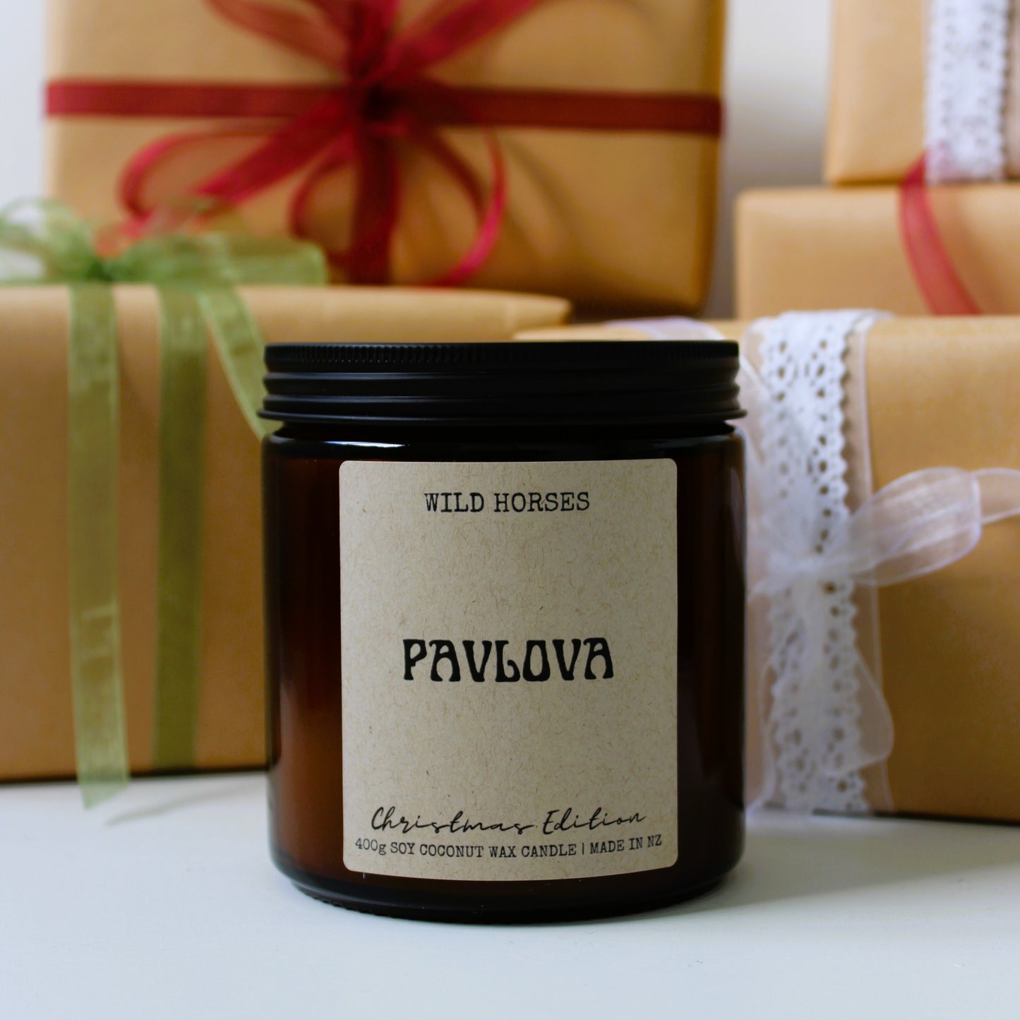 Pavlova Christmas Candle - 400g Candle